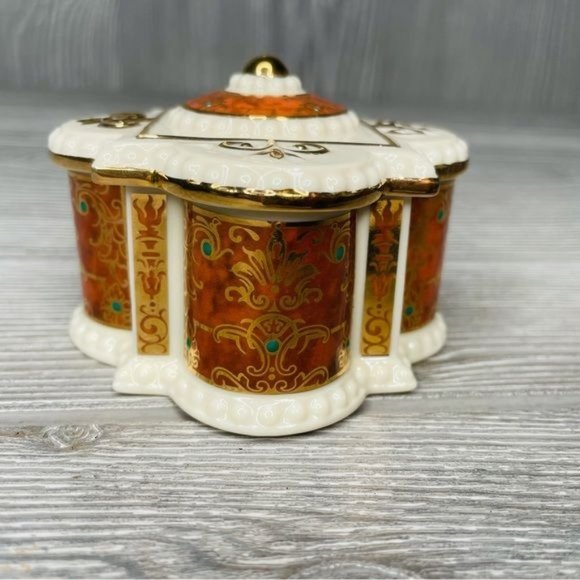 Nwt Vintage Lenox majestic collection royal tortoise trinket box collectible - Picture 4 of 13